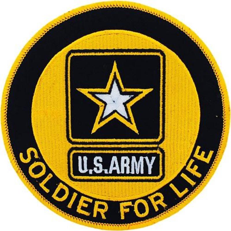 PM7998 Patch - Army Logo, Soldier for Life - 4 in.