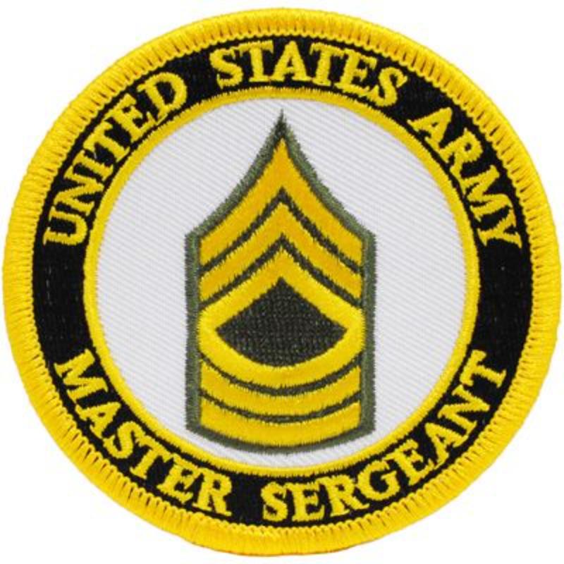 PM1008 Patch - Army, E8, Master Sergeant - 3.13 in.