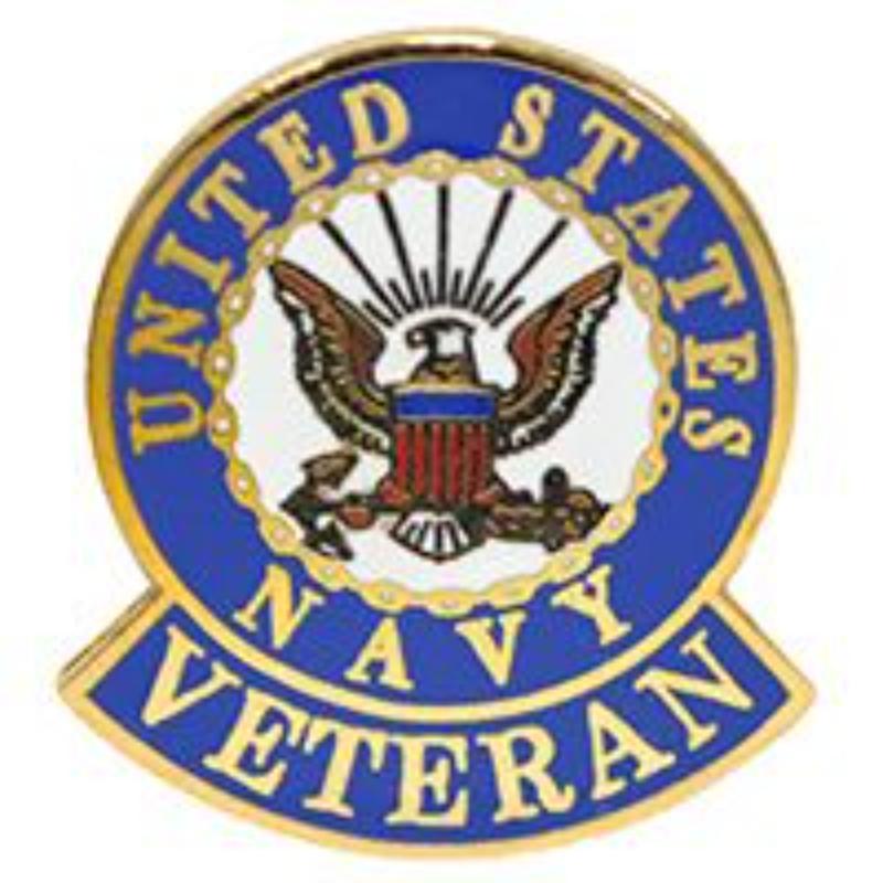 P12563 Pin - USN Logo Veteran - 1.125 in.