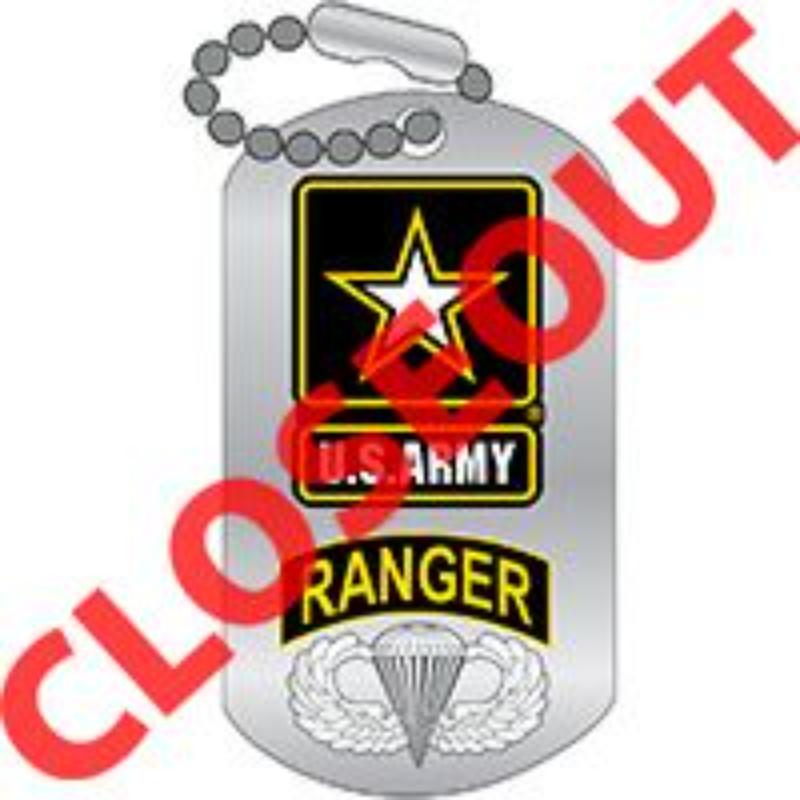 P12462 Pin - Army, Ranger - Dog Tag - 1.25 in.