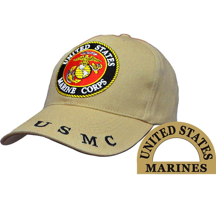 CP00328 Cap - USMC Logo, Khaki