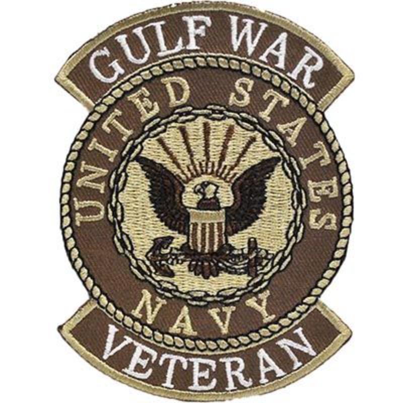PM1141 Patch - Gulf War, Veteran, USN - Desert - 4 in.