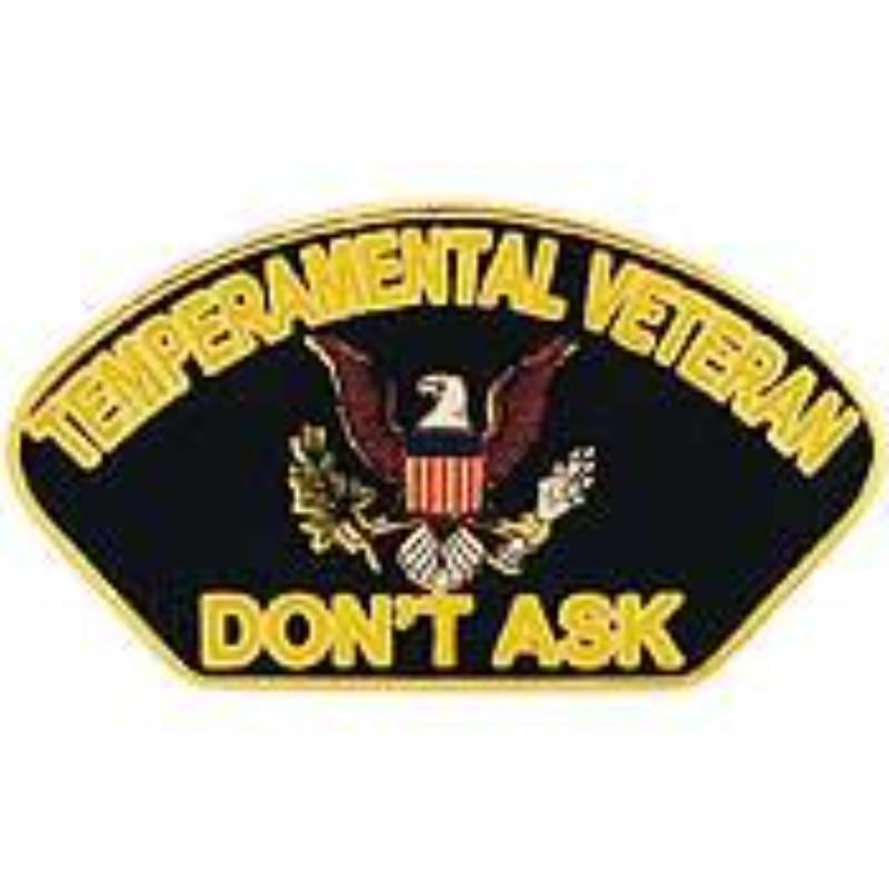 P12323 Pin - Fun, Tempermental Veteran - 1.25 in.