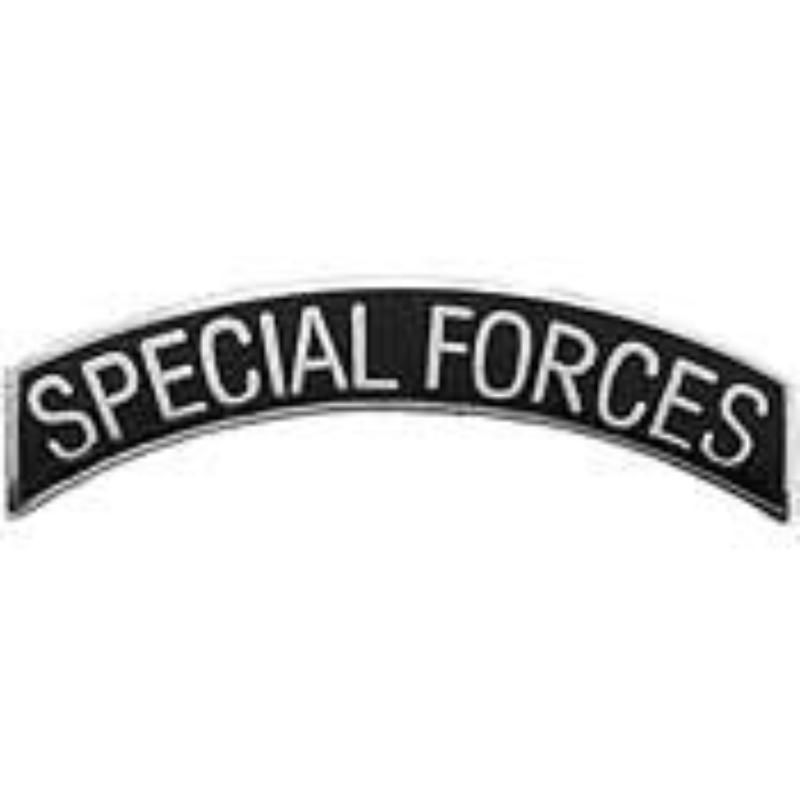 P12365 Pin - Special Forces, Tab - Silver & Black - 1.31 in.