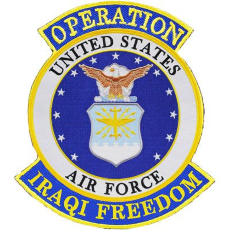 PM1168 Patch - Iraqi Freedom USAF - 3.75 in.