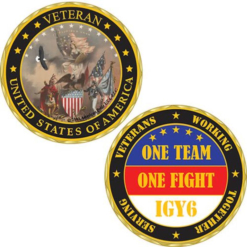 Picture of Eagle Emblems CH0014 Challenge Coin - U.S. Veteran - 1.75 in.