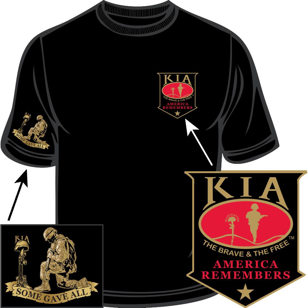 CS1042 T-Shirt - Kia, America Remembers, Black