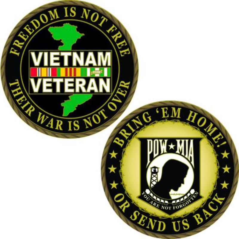 Picture of Eagle Emblems CH0326 Challenge Coin - Vietnam Veteran - 1.75 in.