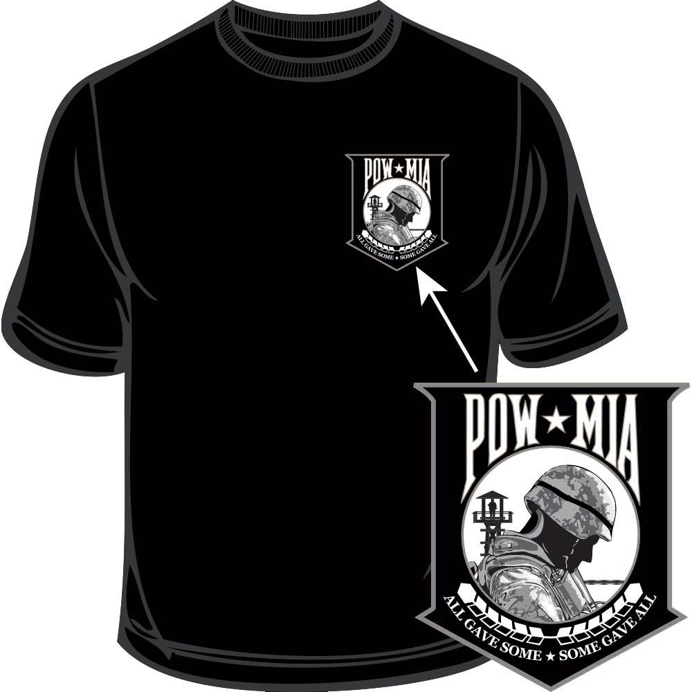 CS1015 T-Shirt - Pow Mia, Still Give, Black