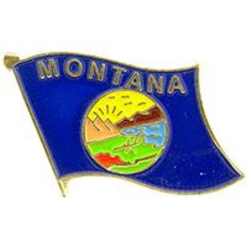 P09927 Flag Pin - Montana - 1.625 in.