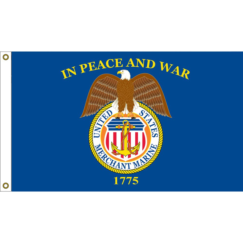 F3092 Flag  Merchant Marine  NylonGlow  3 x 5 ft