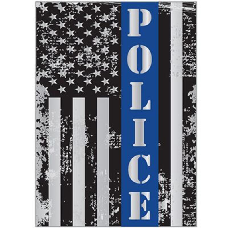 MG0835 Magnet - Police Blue Line Button - 2.5 x 3.5 in.
