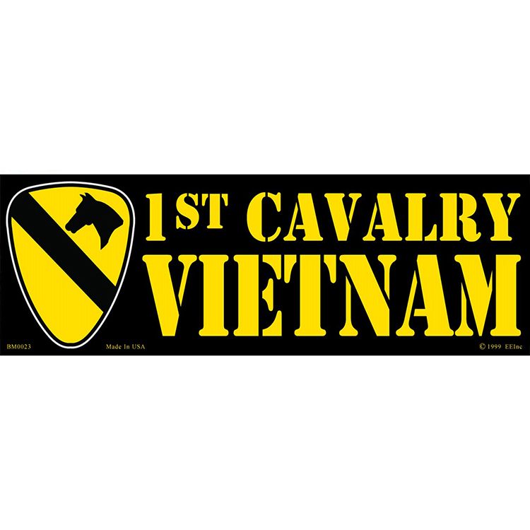 BM0023 Sticker - Vietnam, 1St Cavalry - 3.5 x 10 in.