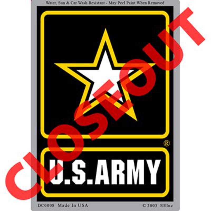 DC0008 Sticker - Army Logo - 3 x 4.25 in.