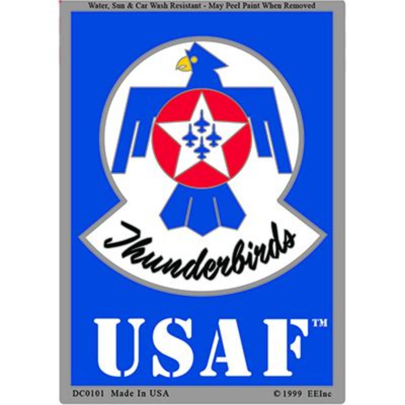 DC0102 Sticker - USAF, Thunderbirds - 3 x 4.25 in.
