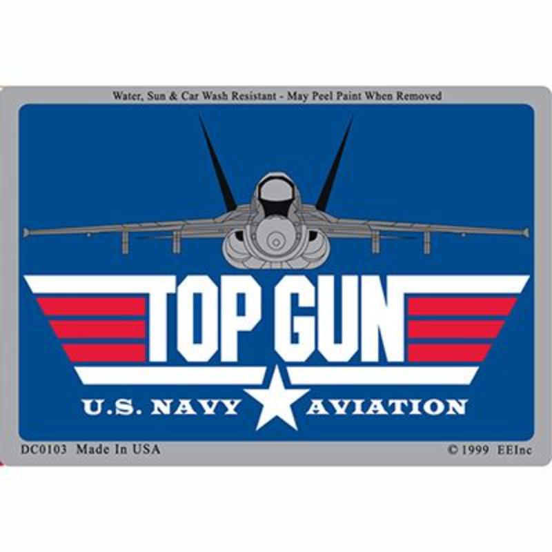 DC0103 Sticker - USN, Top Gun - 3 x 4.25 in.