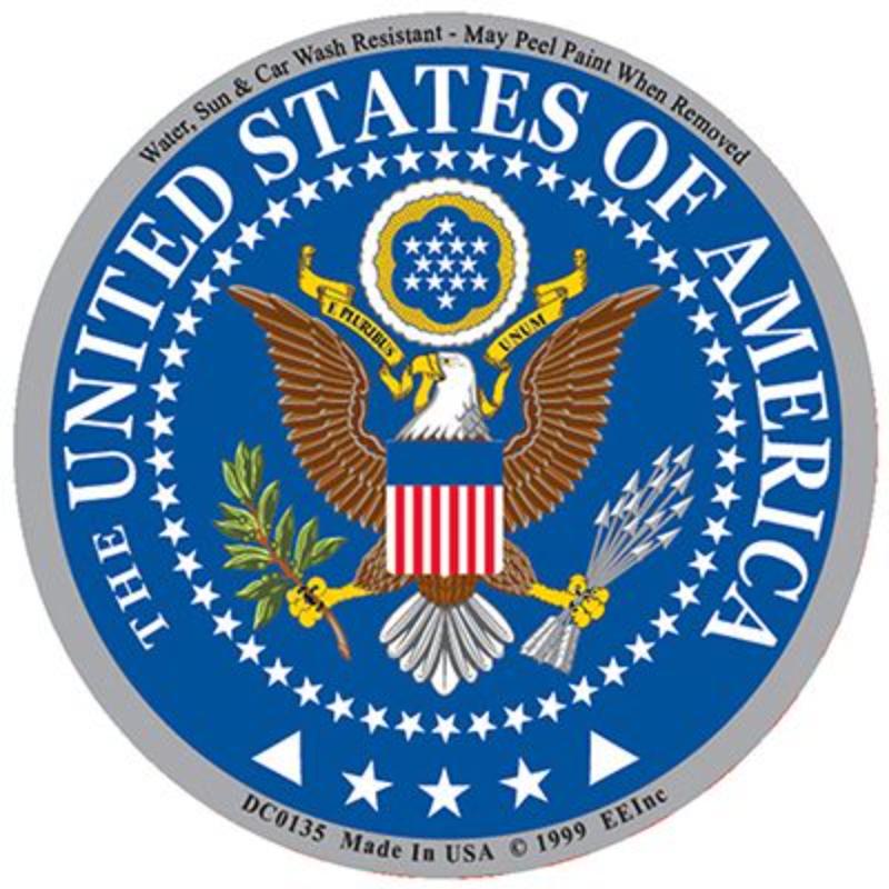 DC0135 Sticker - USA, Seal, Logo - 3.5 in.