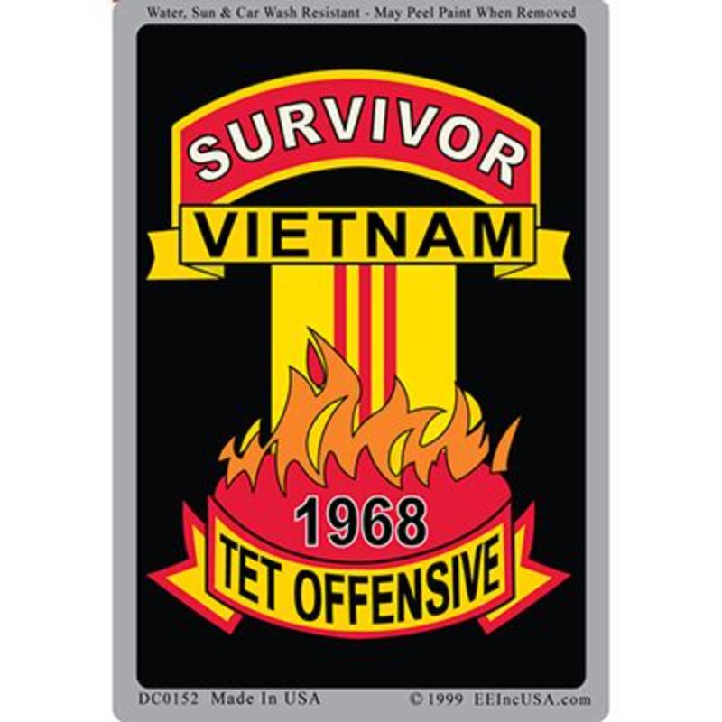 DC0152 Sticker - Vietnam, Survivor - 3 x 4.25 in.