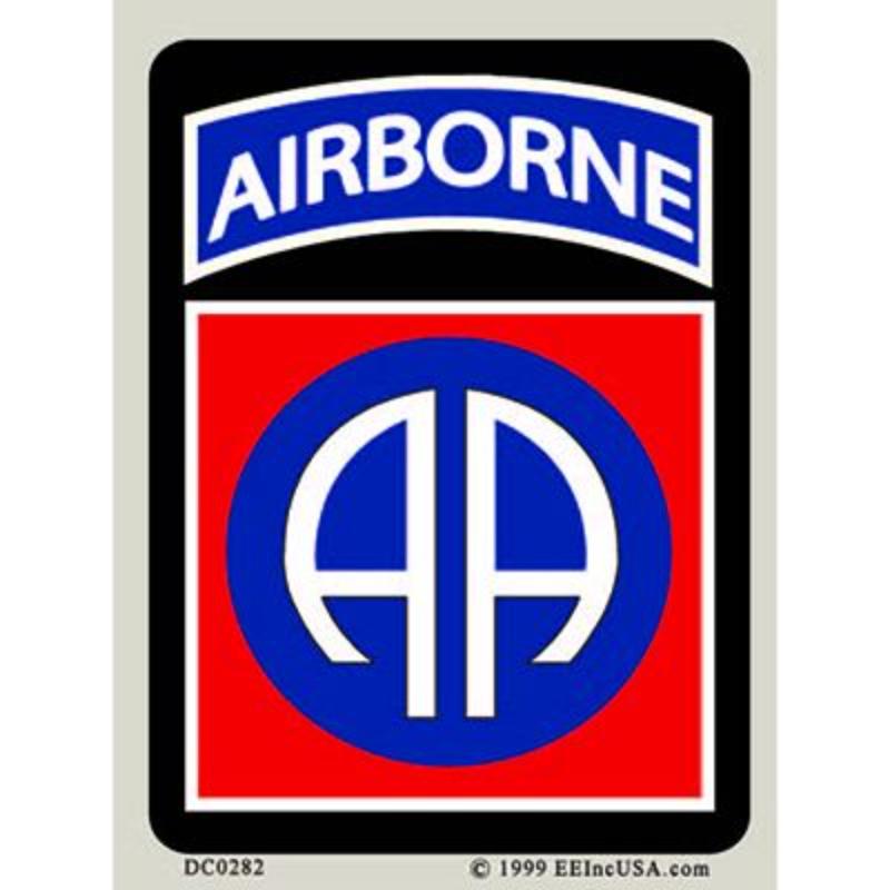 DC0282 Sticker - Army, 82nd Airborne - 3 x 4.25 in.
