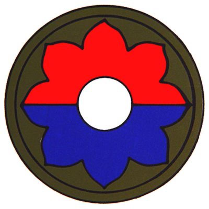 DC8135 Sticker - Army, 9th Division - Adhesive Face Vinyl - 3.25 in.