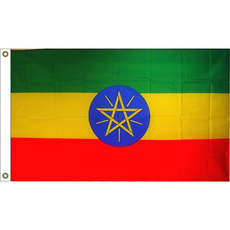 Ethiopia Star Flag - 3 x 5 ft - Durable Material - Vibrant Design