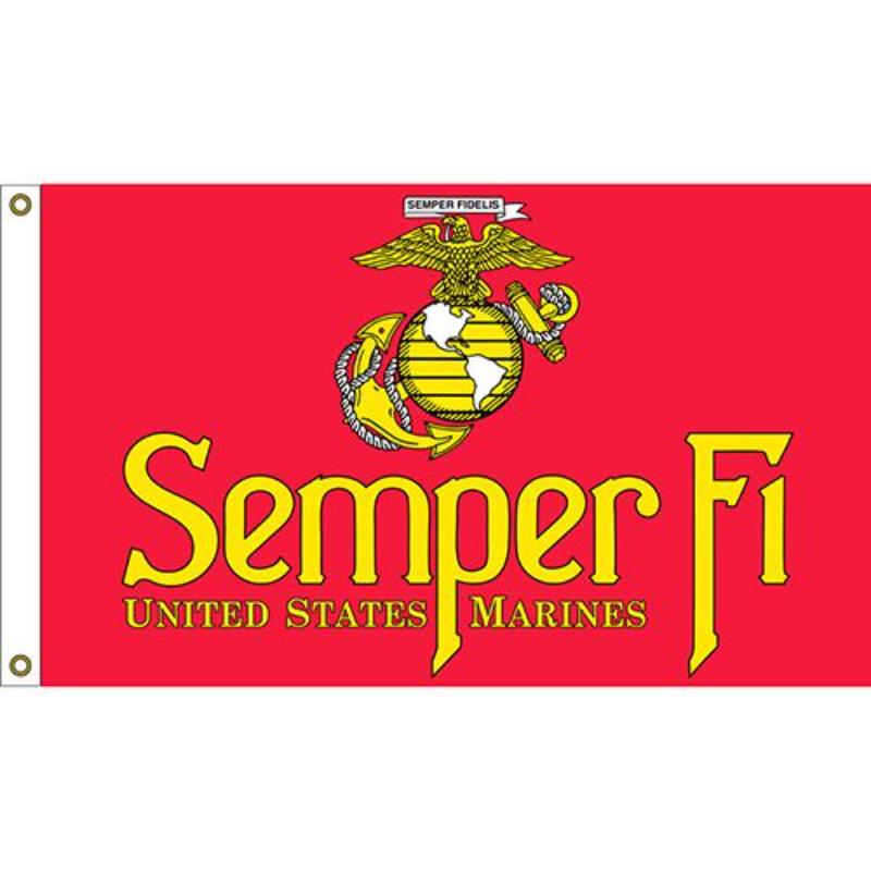F1311 Flag - USMC Semper FI, Poly-Cotton - 3 x 5 ft.