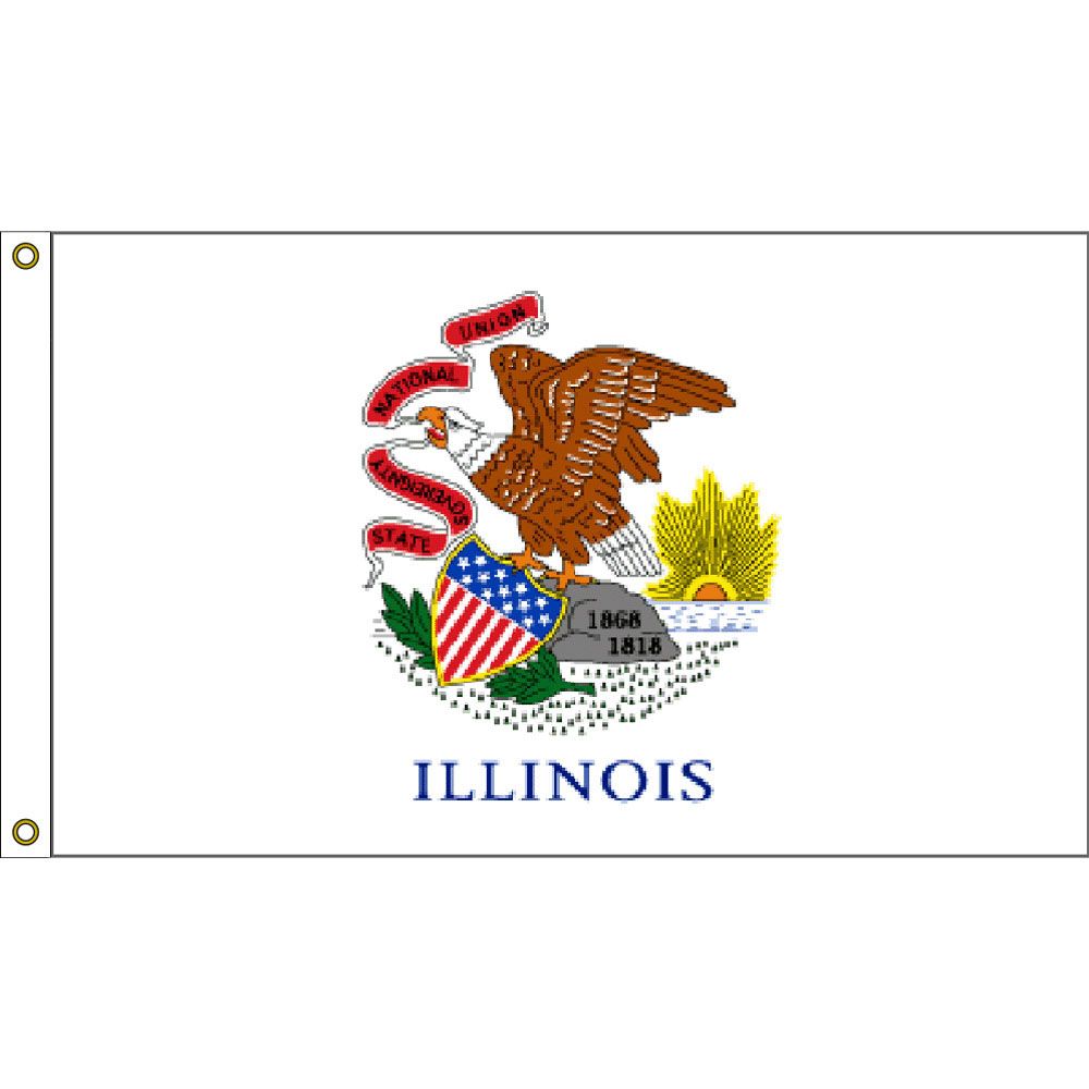 F1514 Flag - Illinois - 3 x 5 ft.