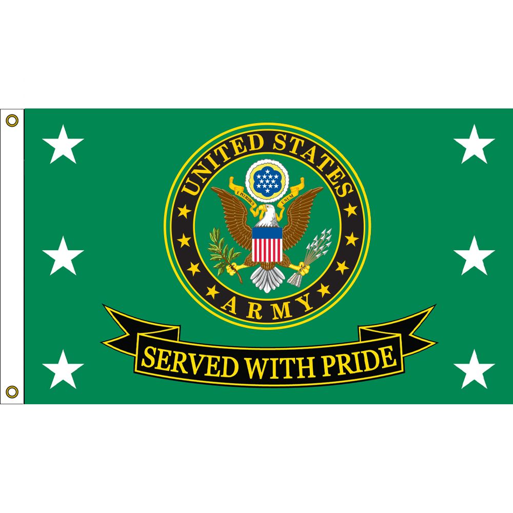 F1858 Flag - Army Served With Pride - 3 x 5 ft.