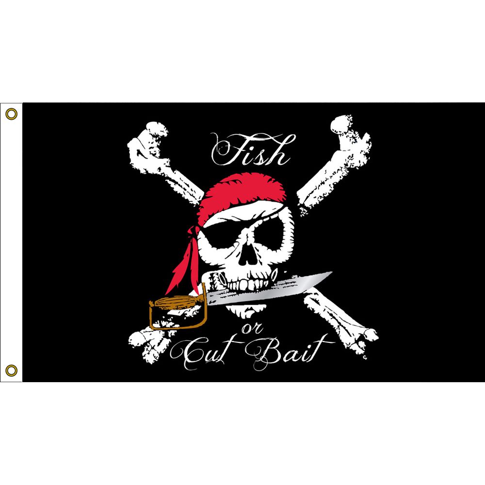 F1894 Flag - Pirate, Fish or Cut Bait - 3 x 5 ft.