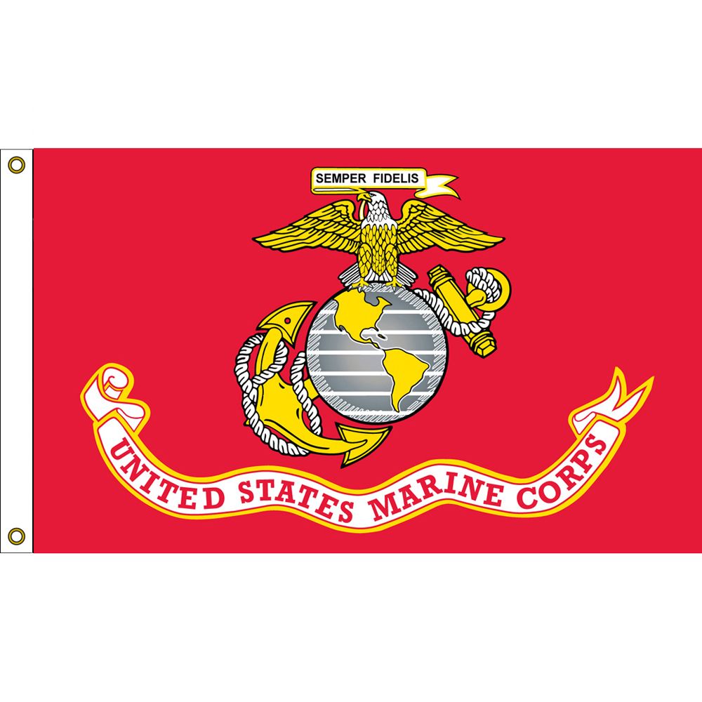 F2305 Flag - USMC, Poly-Cotton - 2 x 3 ft.