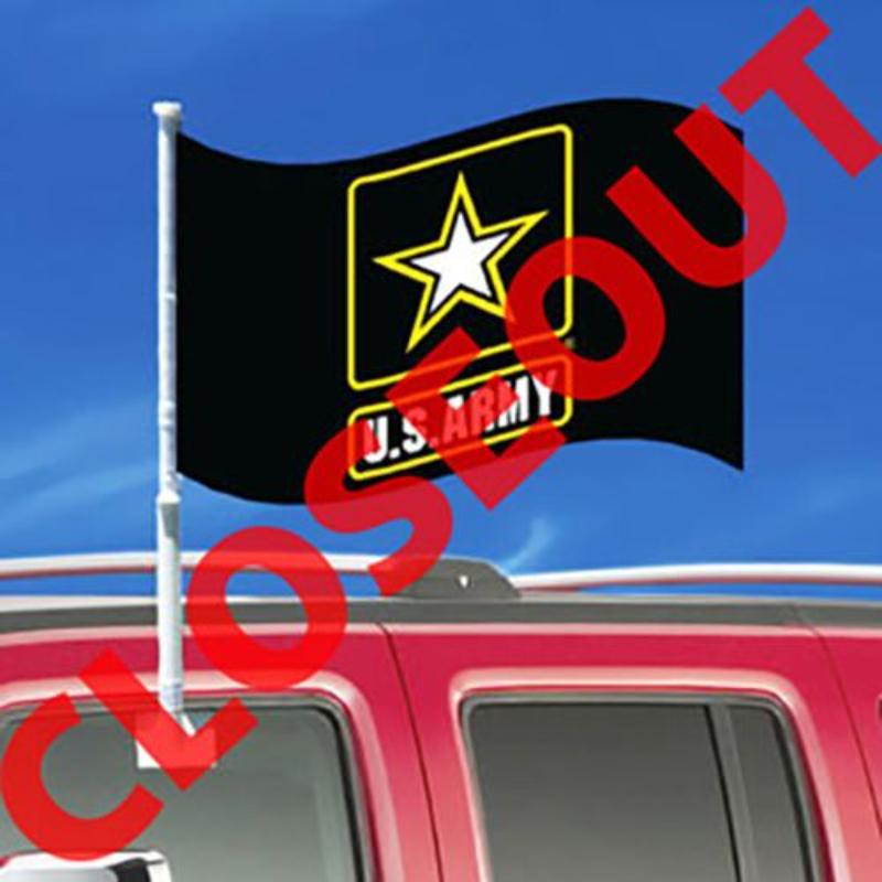 F9701 Flag - Car, Army - 12 x 18 in.