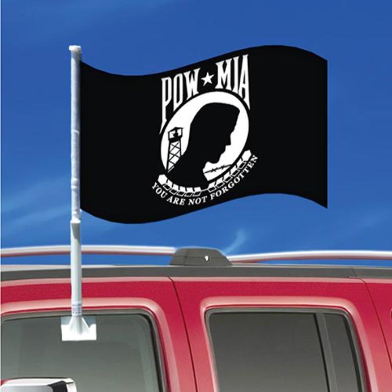 F9707 Flag - Car, Pow Mia - 12 x 18 in.