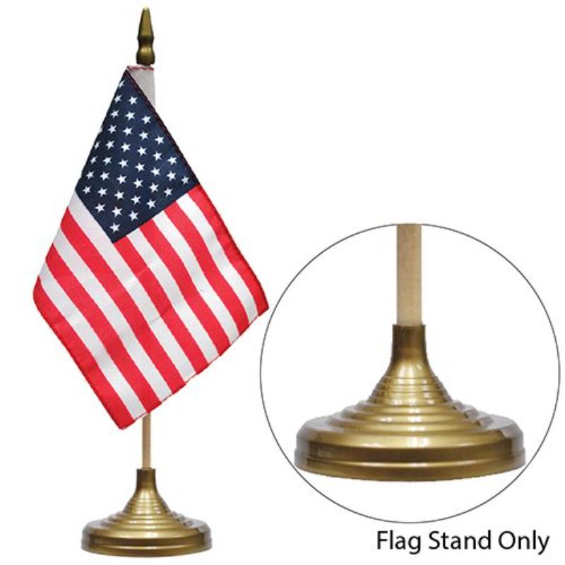 F9801 Flag Stand, Gold, 1-Flag - 4 x 6 in. Stick Flag