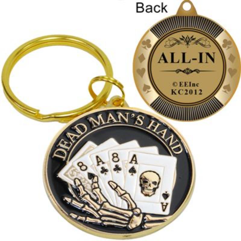 KC2012 Key Ring - Dead Mans Hand, Bright-Shine - 1.5 in.