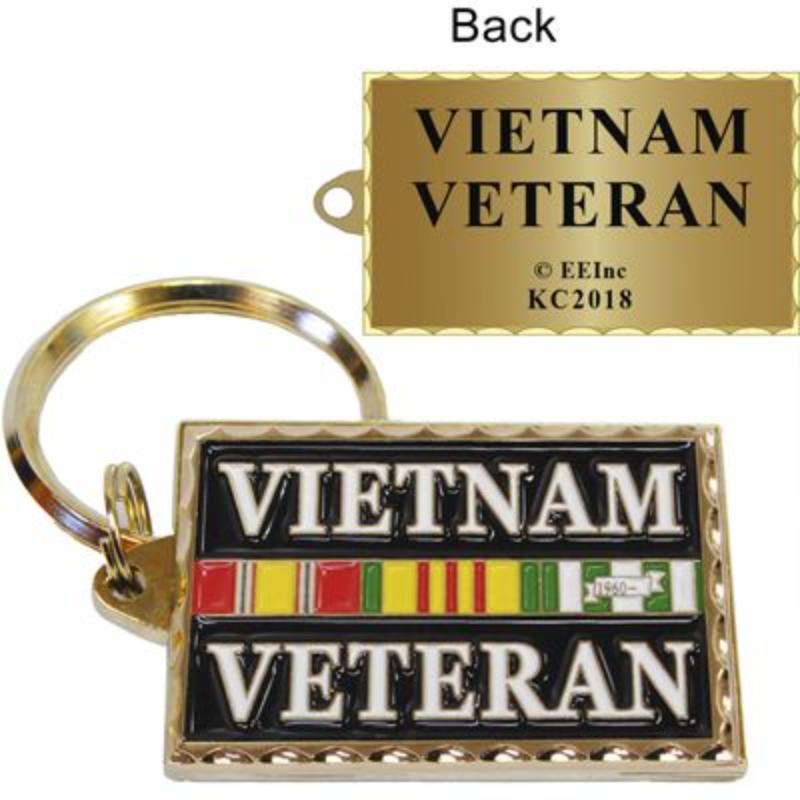 KC2018 Key Ring - Vietnam Veteran, Bright-Shine - 1.75 in.