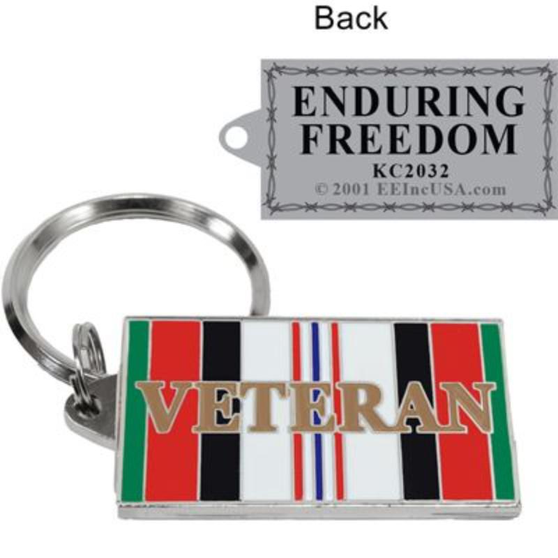 KC2032 Key Ring - Enduring Freedom, Bright-Shine - 1.75 in.