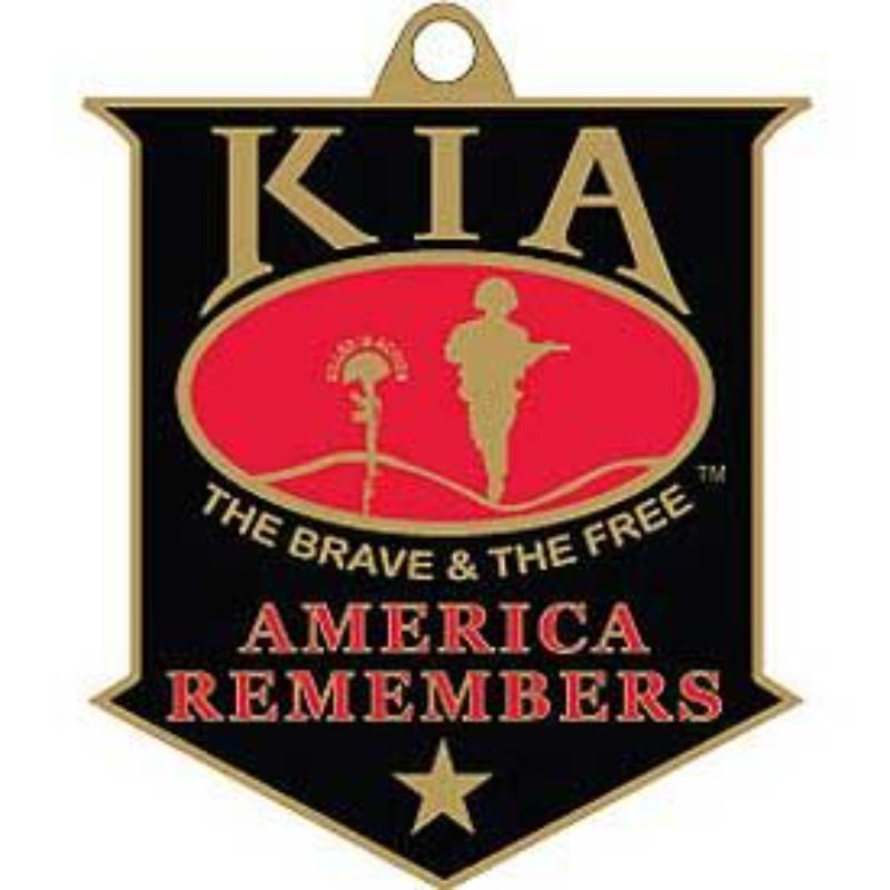 KC2047 Key Ring - Kia, America Remb, Bright-Shine - 1.56 in.