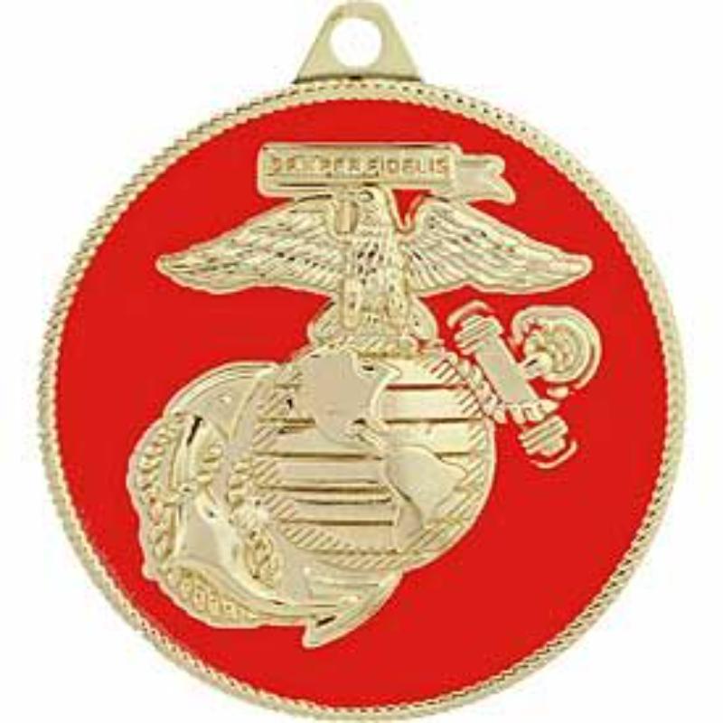 KC2079 Key Ring - USMC, EGA Red - Bright-Shine - 1.5 in.