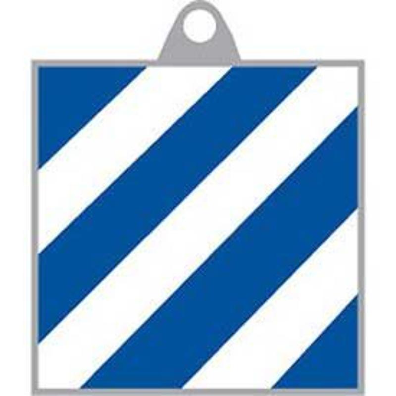 KC2094 Key Ring - Army, 3rd Division - Bright-Shine - 1.5 in.