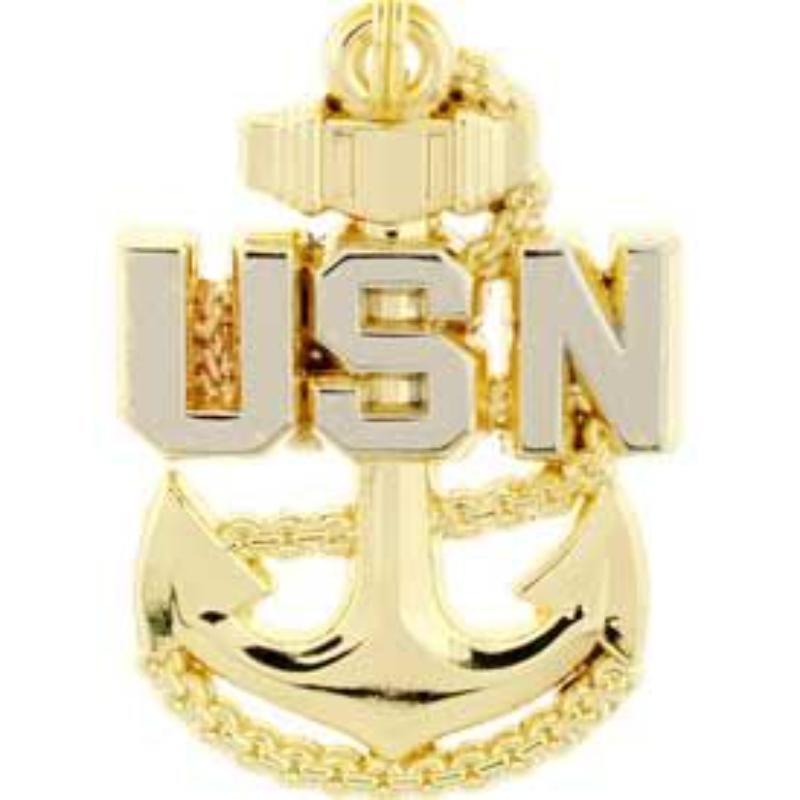 KC2157 Key Ring - USN Anchor - Bright-Shine - 1.63 in.