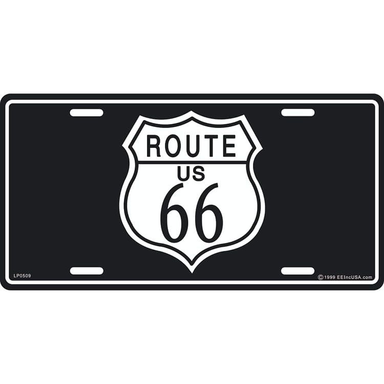 LP0509 License Plate Frame - Route 66, Us - 6 x 12 in.