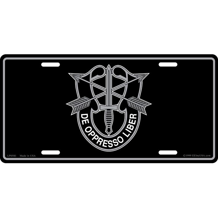 LP0581 License Plate Frame - Army, Special Forces - 6 x 12 in.