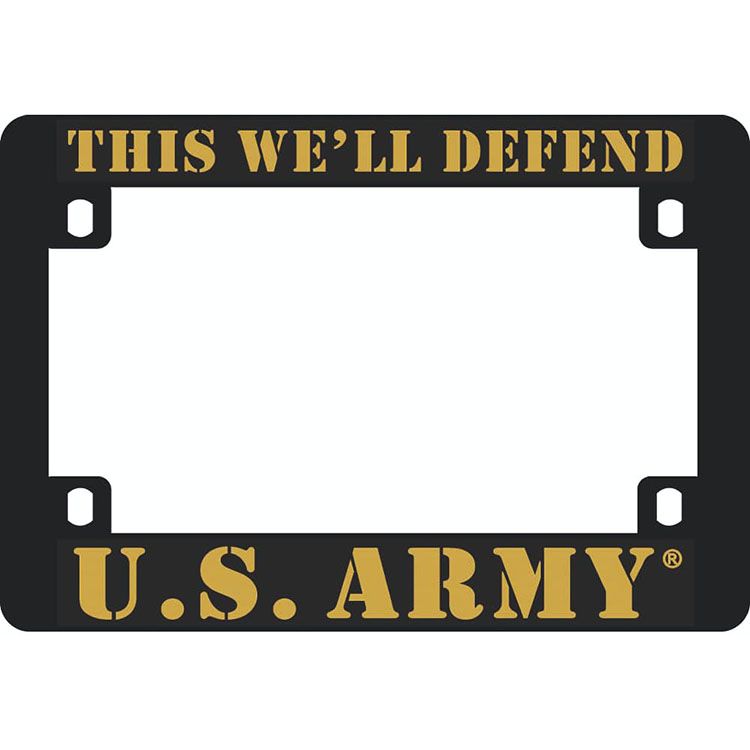 LP0805 Heavy Plastic License Plate Frame, Army - 5 x 7.25 in.