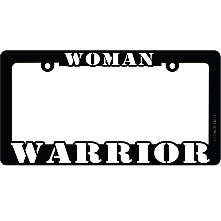 LP0902 Heavy Plastic License Plate Frame, Woman Warrior - 6 x 12 in.