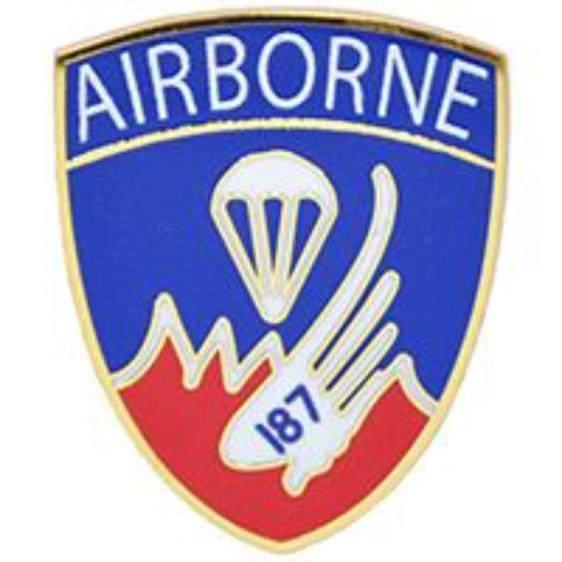 P12283 Pin - Army, 187Th Airborne Old - 1.625 in.