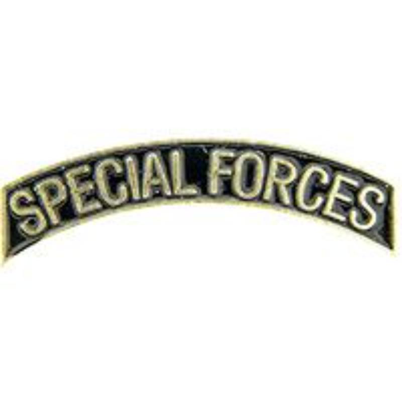 P12362 Pin - Special Forces, Tab - Gold & Black - 1.31 in.