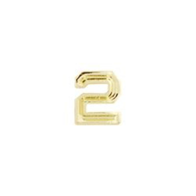 M7672 Dev-Numeral 2, Gold - 0.19 in.