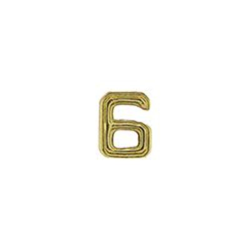 M7676 Dev-Numeral 6, Gold - 0.19 in.