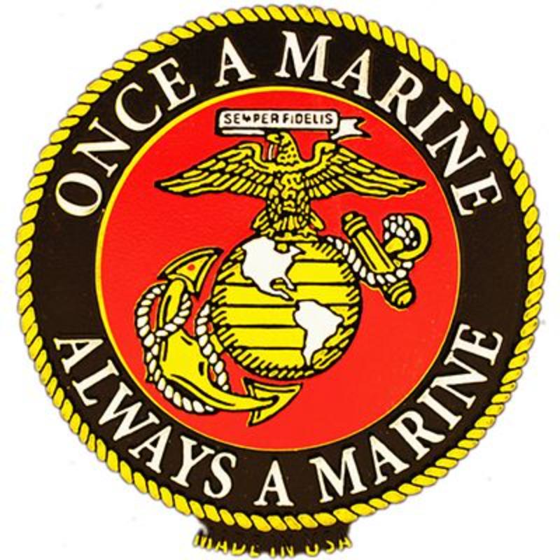 MG0131 Magnet - USMC, Once A Marine - 2.625 in.