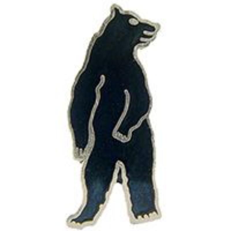 P00191 Pin - Bear, Grizzly, Black - 1 in.